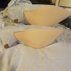 Cape Robbin Shoes - Cape Robbin silver sequin boots size 9 Cape Robbin Shoes - Cape Robbin silver sequin boots size 9